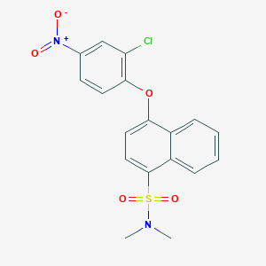 4-(2-Chloro-4-nitrophenoxy)-N,N-dimethylnaphthalene-1-sulfonamide