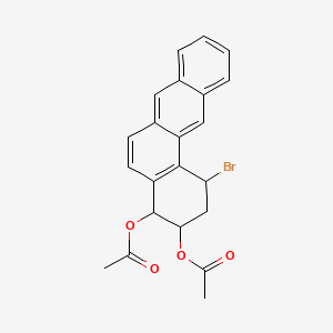 molecular formula C22H19BrO4 B14430294 Benz(a)anthracene-3,4-diol, 1-bromo-1,2,3,4-tetrahydro-, diacetate CAS No. 80399-25-3