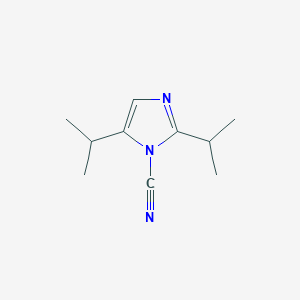 molecular formula C10H15N3 B14430300 2,5-Di(propan-2-yl)-1H-imidazole-1-carbonitrile CAS No. 83505-79-7