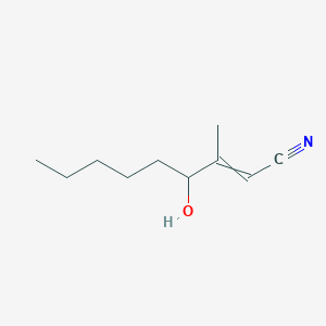 4-Hydroxy-3-methylnon-2-enenitrile