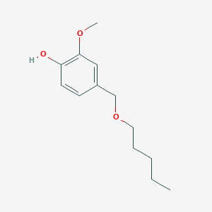 molecular formula C13H20O3 B14430309 Phenol, 2-methoxy-4-[(pentyloxy)methyl]- CAS No. 81995-40-6