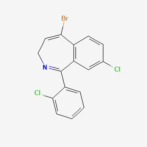 molecular formula C16H10BrCl2N B14430320 5-Bromo-8-chloro-1-(2-chlorophenyl)-3H-2-benzazepine CAS No. 81078-36-6