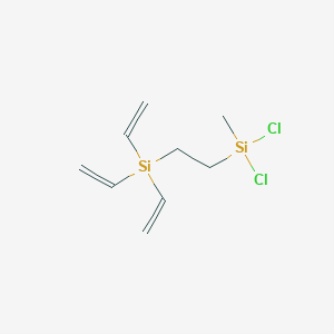 molecular formula C9H16Cl2Si2 B14430321 (2-[Dichloro(methyl)silyl]ethyl)(trivinyl)silane CAS No. 80153-59-9