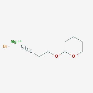 molecular formula C9H13BrMgO2 B14430324 Magnesium, bromo[4-[(tetrahydro-2H-pyran-2-yl)oxy]-1-butynyl]- CAS No. 81344-99-2