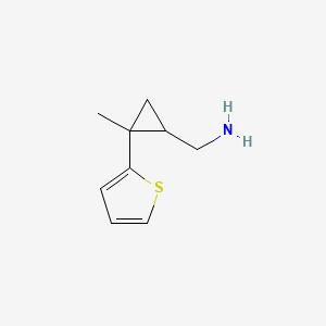 [2-Methyl-2-(thiophen-2-yl)cyclopropyl]methanamine