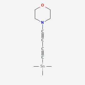 molecular formula C11H17NOSn B14430371 4-[4-(Trimethylstannyl)buta-1,3-diyn-1-yl]morpholine CAS No. 82505-79-1