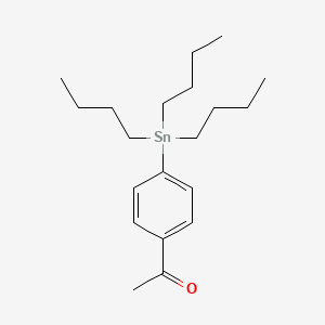 molecular formula C20H34OSn B14430374 Ethanone, 1-[4-(tributylstannyl)phenyl]- CAS No. 79048-33-2