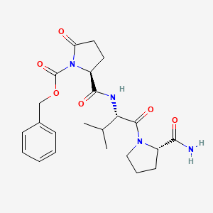 1-[(Benzyloxy)carbonyl]-5-oxo-L-prolyl-L-valyl-L-prolinamide