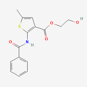 3-Thiophenecarboxylic acid, 2-(benzoylamino)-5-methyl-, 2-hydroxyethyl ester