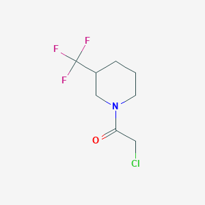 molecular formula C8H11ClF3NO B1443040 2-Chloro-1-[3-(trifluoromethyl)piperidin-1-yl]ethan-1-one CAS No. 1183080-15-0
