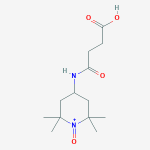 molecular formula C13H23N2O4+ B14430400 1-Piperidinyloxy, 4-((3-carboxy-1-oxopropyl)amino)-2,2,6,6-tetramethyl- CAS No. 82048-29-1