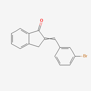 molecular formula C16H11BrO B14430402 1H-Inden-1-one, 2-[(3-bromophenyl)methylene]-2,3-dihydro- CAS No. 81975-58-8