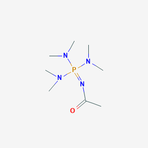 molecular formula C8H21N4OP B14430439 N-[Tris(dimethylamino)-lambda~5~-phosphanylidene]acetamide CAS No. 83978-24-9