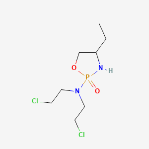 molecular formula C8H17Cl2N2O2P B14430444 2-(Bis(2-chloroethyl)amino)-4-ethyl-1,3,2-oxazaphospholidine 2-oxide CAS No. 78219-83-7