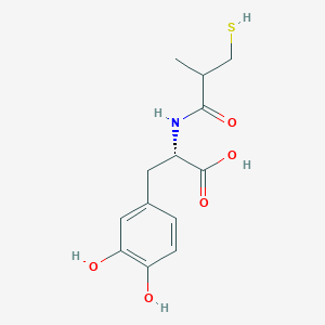 molecular formula C13H17NO5S B14430446 3-Hydroxy-N-(2-methyl-3-sulfanylpropanoyl)-L-tyrosine CAS No. 79617-70-2