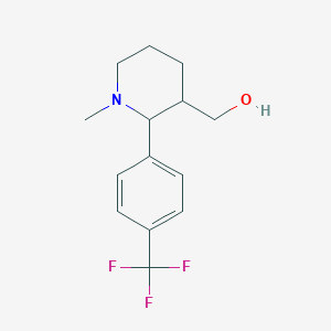 molecular formula C14H18F3NO B1443046 {1-甲基-2-[4-(三氟甲基)苯基]哌啶-3-基}甲醇 CAS No. 1315367-16-8