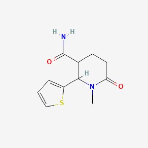 molecular formula C11H14N2O2S B1443047 1-Methyl-6-oxo-2-(thiophen-2-yl)piperidine-3-carboxamide CAS No. 1334147-31-7