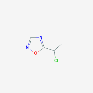 molecular formula C4H5ClN2O B1443049 5-(1-Chloroethyl)-1,2,4-oxadiazole CAS No. 1249702-53-1