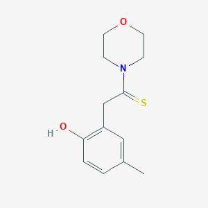 molecular formula C13H17NO2S B14430555 2-(2-Hydroxy-5-methylphenyl)-1-(morpholin-4-yl)ethane-1-thione CAS No. 83504-95-4