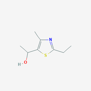 molecular formula C8H13NOS B1443057 1-(2-Ethyl-4-methyl-1,3-thiazol-5-yl)ethan-1-ol CAS No. 1247198-05-5