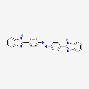 molecular formula C26H18N6 B14430594 bis[4-(1H-benzimidazol-2-yl)phenyl]diazene CAS No. 81907-49-5