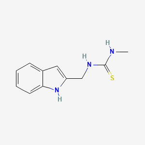 molecular formula C11H13N3S B14430620 N-[(1H-Indol-2-yl)methyl]-N'-methylthiourea CAS No. 80412-16-4