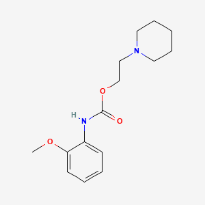 Carbamic acid, (2-methoxyphenyl)-, 2-(1-piperidinyl)ethyl ester