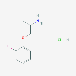 molecular formula C10H15ClFNO B1443066 1-(2-氨基丁氧基)-2-氟苯盐酸盐 CAS No. 1311314-13-2