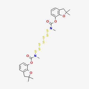 Carbamic acid, heptathiobis(methyl-, bis(2,3-dihydro-2,2-dimethyl-7-benzofuranyl) ester