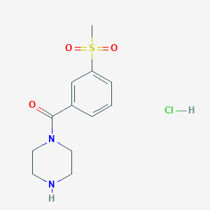 molecular formula C12H17ClN2O3S B1443068 1-(3-Methanesulfonylbenzoyl)piperazine hydrochloride CAS No. 1311315-43-1