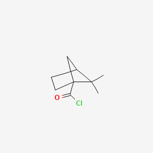 molecular formula C9H13ClO B14430683 5,5-Dimethylbicyclo[2.1.1]hexane-1-carbonyl chloride CAS No. 79635-05-5