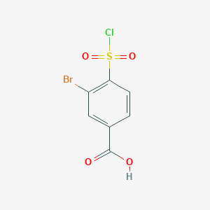 molecular formula C7H4BrClO4S B1443072 3-Bromo-4-(chlorosulfonyl)benzoic acid CAS No. 503446-59-1