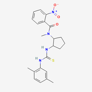 N-(2-((((2,5-Dimethylphenyl)amino)thioxomethyl)amino)cyclopentyl)-N-methyl-2-nitrobenzamide