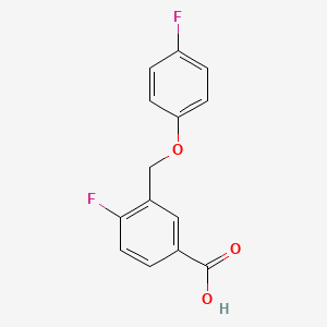 molecular formula C14H10F2O3 B1443073 4-氟-3-(4-氟苯氧甲基)苯甲酸 CAS No. 1354959-72-0