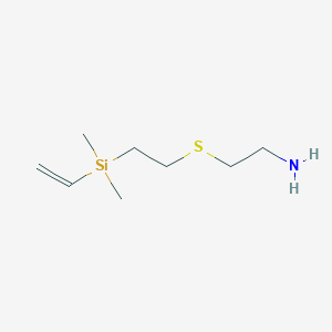 2-({2-[Ethenyl(dimethyl)silyl]ethyl}sulfanyl)ethan-1-amine