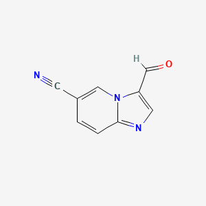 molecular formula C9H5N3O B1443079 3-甲酰基咪唑并[1,2-a]吡啶-6-腈 CAS No. 1019019-92-1