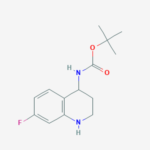 molecular formula C14H19FN2O2 B1443080 叔丁基 N-(7-氟-1,2,3,4-四氢喹啉-4-基)氨基甲酸酯 CAS No. 1315367-55-5