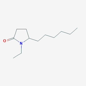 molecular formula C12H23NO B14430807 1-Ethyl-5-hexylpyrrolidin-2-one CAS No. 80444-74-2