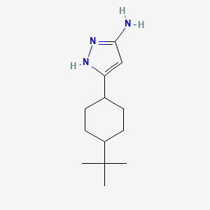 molecular formula C13H23N3 B1443083 3-(4-tert-butylcyclohexyl)-1H-pyrazol-5-amine CAS No. 1335234-30-4