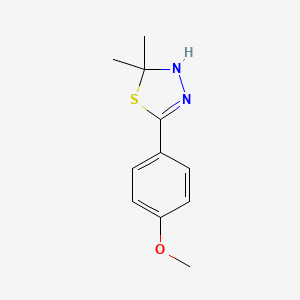 1,3,4-Thiadiazole, 2,3-dihydro-5-(4-methoxyphenyl)-2,2-dimethyl-