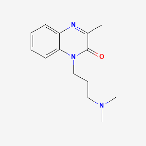 molecular formula C14H19N3O B14430878 2(1H)-Quinoxalinone, 1-(3-(dimethylamino)propyl)-3-methyl- CAS No. 78155-88-1