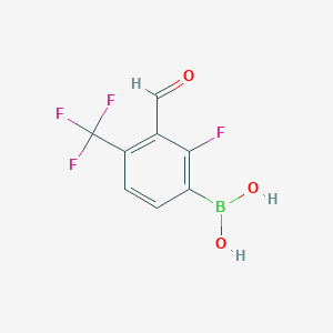molecular formula C8H5BF4O3 B1443090 2-氟-3-甲酰-4-(三氟甲基)苯硼酸 CAS No. 1451393-07-9
