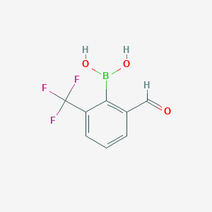 molecular formula C8H6BF3O3 B1443096 2-Formyl-6-(Trifluormethyl)phenylboronsäure CAS No. 1451392-93-0