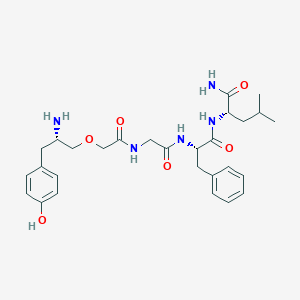 molecular formula C28H39N5O6 B144310 Enkephalinamide, tyr(1)-psi-(methyleneoxy)-gly(2)-leu(5)- CAS No. 133851-90-8