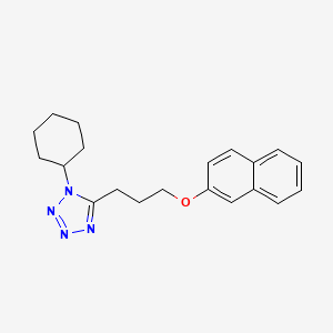 molecular formula C20H24N4O B14431098 1-Cyclohexyl-5-{3-[(naphthalen-2-yl)oxy]propyl}-1H-tetrazole CAS No. 81822-79-9