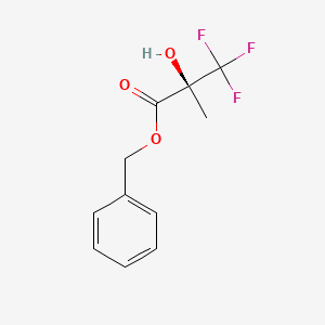 molecular formula C11H11F3O3 B1443111 (S)-benzyl 2-(trifluoromethyl)-2-hydroxypropanoate CAS No. 226415-70-9