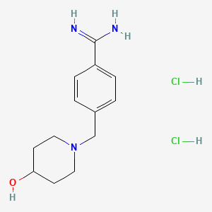 B1443131 4-[(4-Hydroxypiperidin-1-yl)methyl]benzene-1-carboximidamide dihydrochloride CAS No. 1269152-02-4