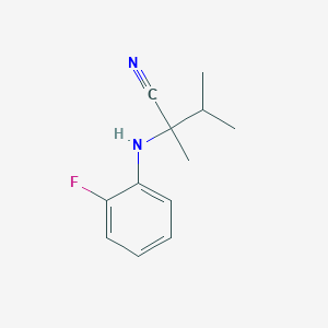 B1443136 2-[(2-Fluorophenyl)amino]-2,3-dimethylbutanenitrile CAS No. 1184043-31-9