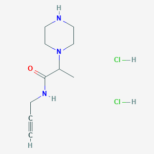 B1443138 2-(piperazin-1-yl)-N-(prop-2-yn-1-yl)propanamide dihydrochloride CAS No. 1258639-54-1