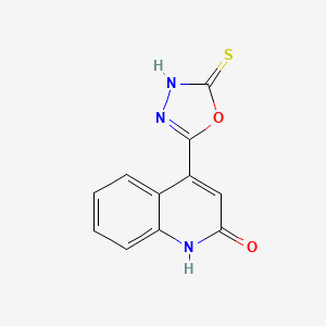 4-(5-Sulfanylidene-4,5-dihydro-1,3,4-oxadiazol-2-yl)quinolin-2(1H)-one